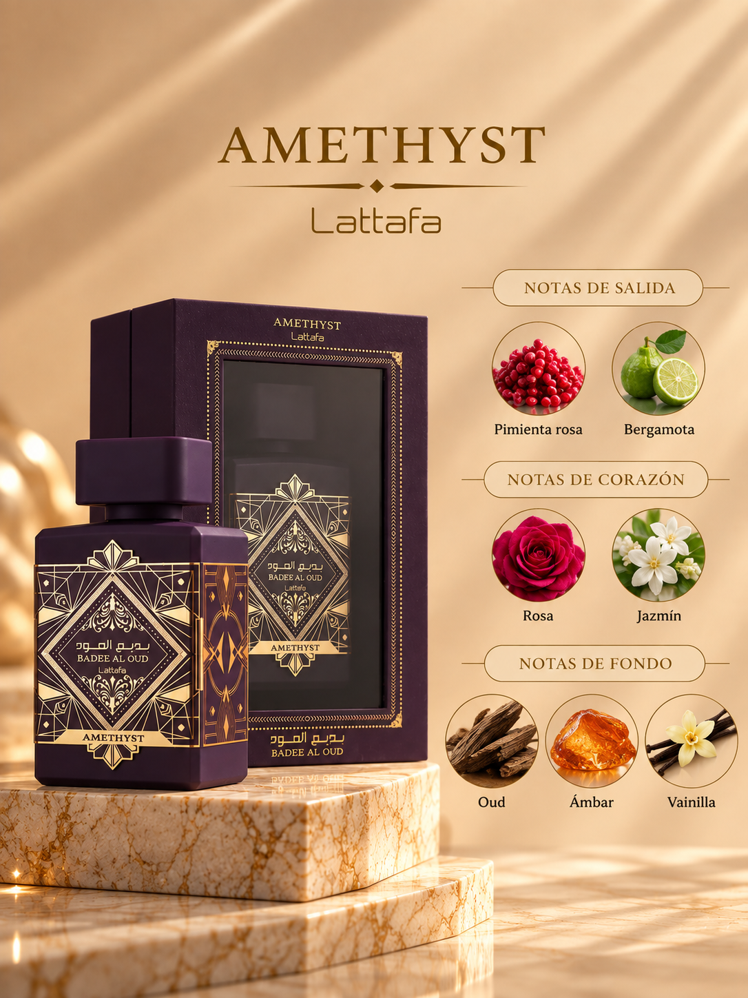 Lattafa Bade'e Al Oud Amethyst EDP 100Ml