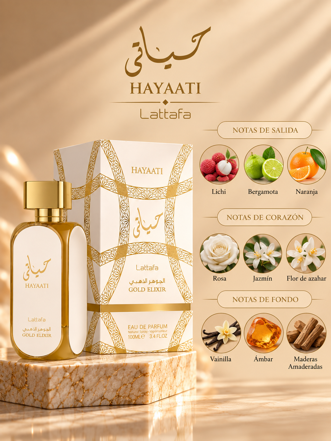 Lataffa Hayaati Gold Elixir 100 Ml